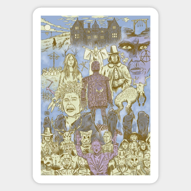 Folk Horror - Colour Sticker by matjackson